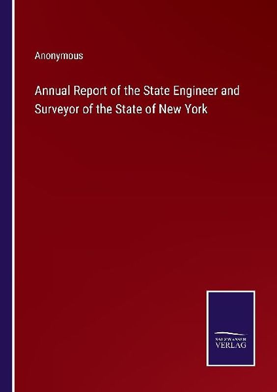 Annual Report of the State Engineer and Surveyor of the State of New York