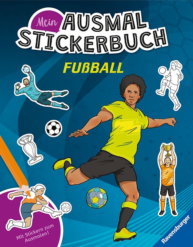 Mein Ausmalstickerbuch - Fußball