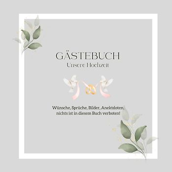 Gästebuch Unsere Hochzeit: Elegantes Hochzeits-Gästebuch, blanko