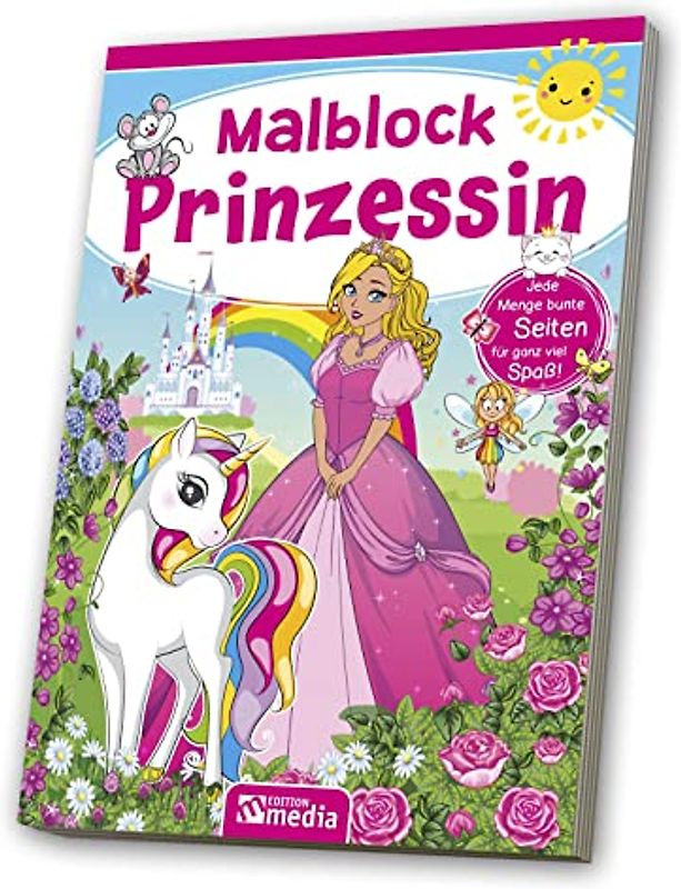 Malblock A5 - Prinzessin: 80 Blatt