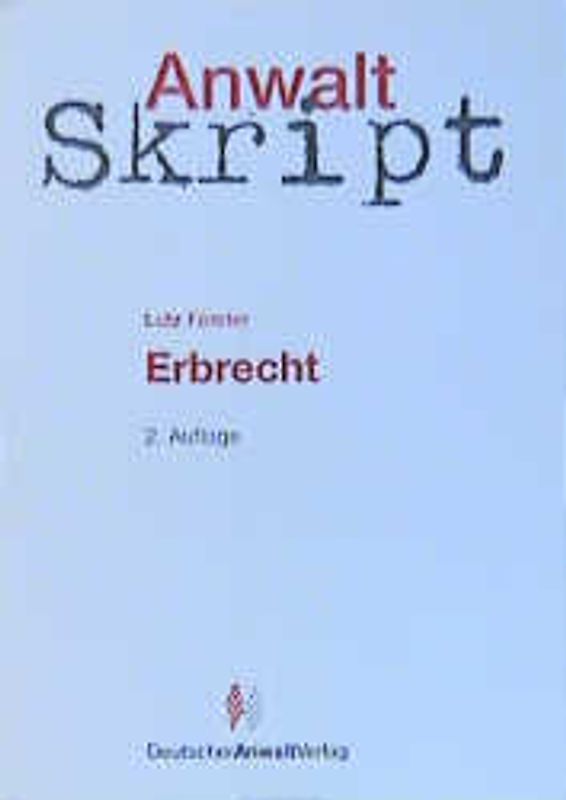 Anwaltskript Erbrecht
