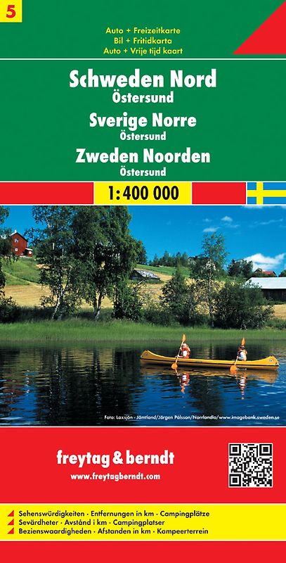 Schweden Nord - Östersund, Autokarte 1:400.000