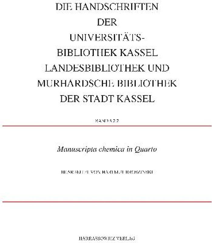 Manuscripta chemica in Quarto