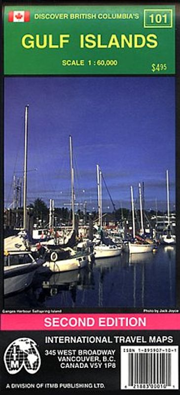 Discover British Columbia's Gulf Island. 1:60000