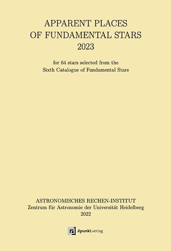 Apparent Places of Fundamental Stars (APFS) 2023