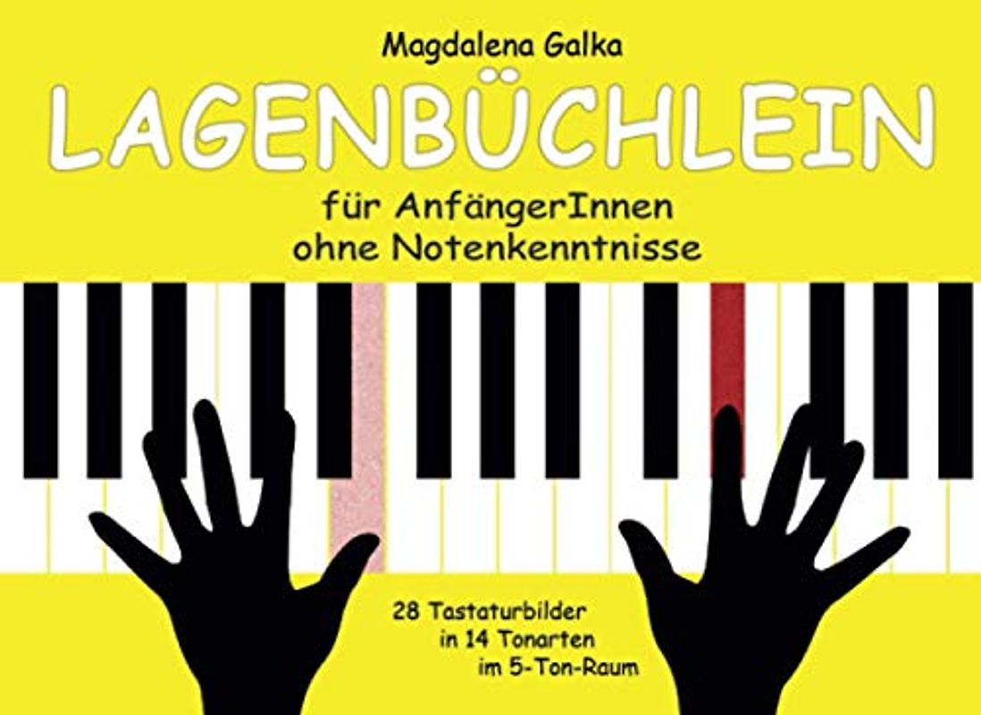 Lagenbüchlein - Für AnfängerInnen ohne Notenkenntnisse - 28 Tastaturbilder in 14 Tonarten im 5-Ton-Raum: / Ohne Noten / Ergänzungswerk zu ... zum Aufbau einer elementaren Klaviertechnik