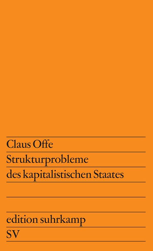 Strukturprobleme des kapitalistischen Staates