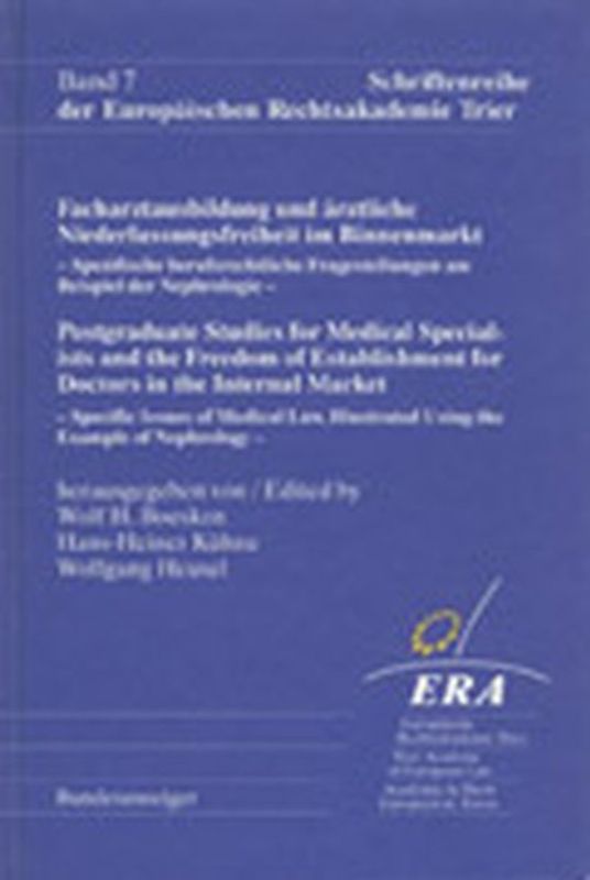 Facharztausbildung und ärztliche Niederlassungsfreiheit im Binnenmarkt