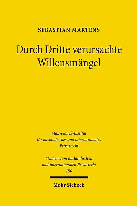 Durch Dritte verursachte Willensmängel