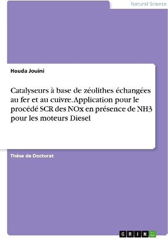 Catalyseurs à base de zéolithes échangées au fer et au cuivre. Application pour le procédé SCR des NOx en présence de NH3 pour les moteurs Diesel