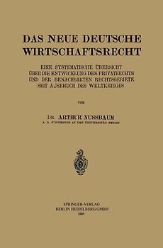 Das Neue Deutsche Wirtschaftsrecht