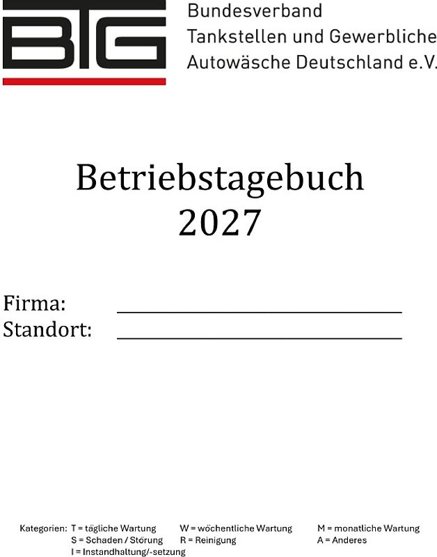 Betriebstagebuch / Betriebstagebuch 2027
