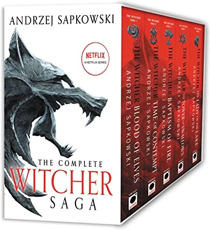 The Witcher Boxed Set: Blood of Elves, the Time of Contempt, Baptism of Fire, the Tower of Swallows, the Lady of the Lake