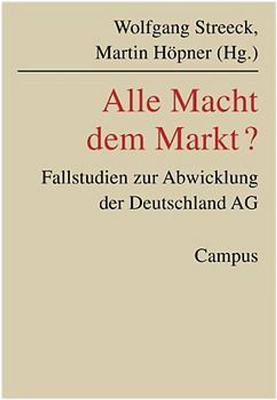 Alle Macht dem Markt?