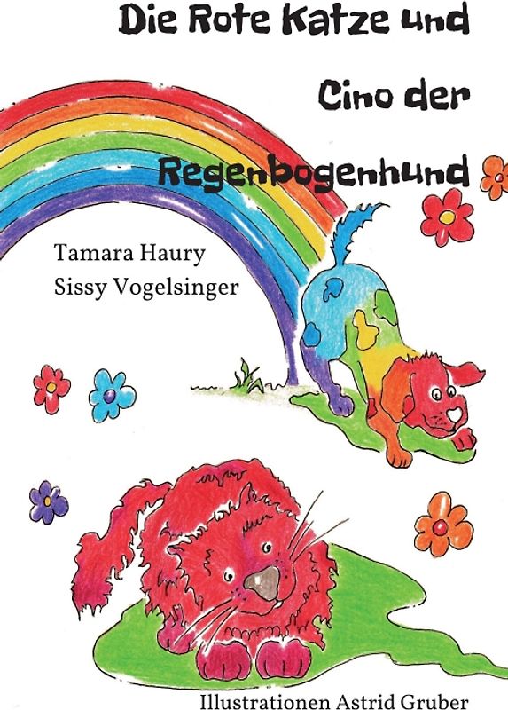 Die rote Katze und Cino der Regenbogenhund