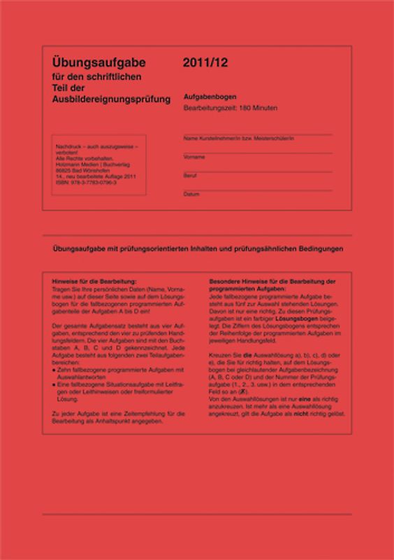 Übungssätze für den schriftlichen Teil der Ausbildereignungsprüfung mit Lösungsvorschlägen. Für die Vorbereitung auf die Ausbildereignungsprüfung