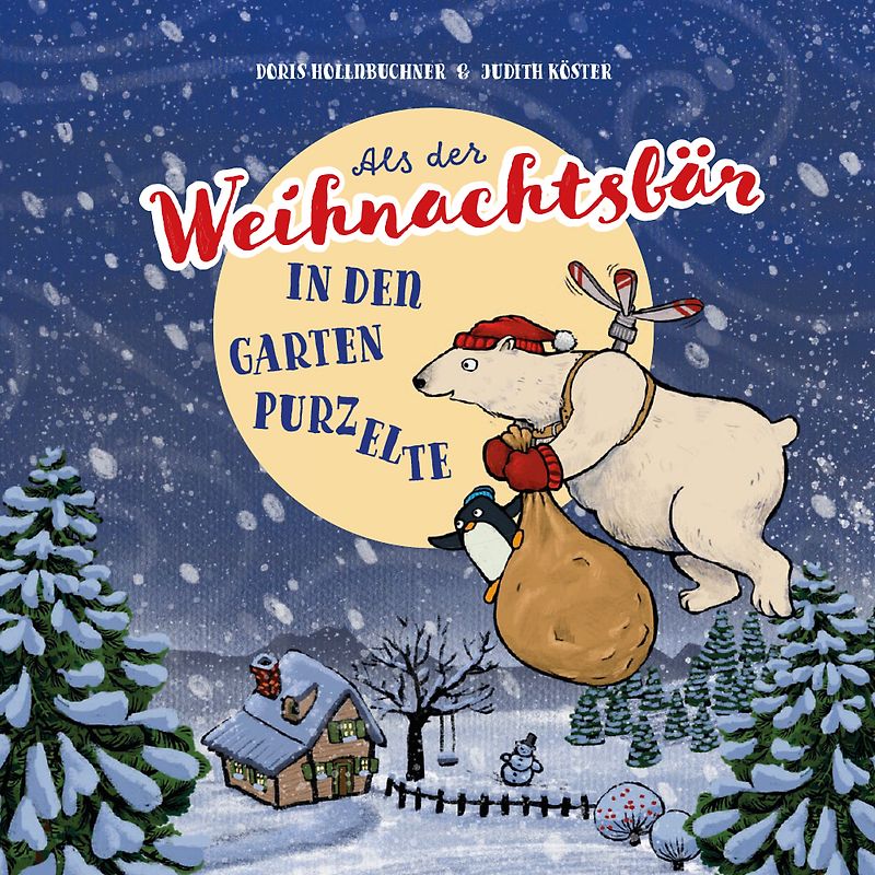 Als der Weihnachtsbär in den Garten purzelte