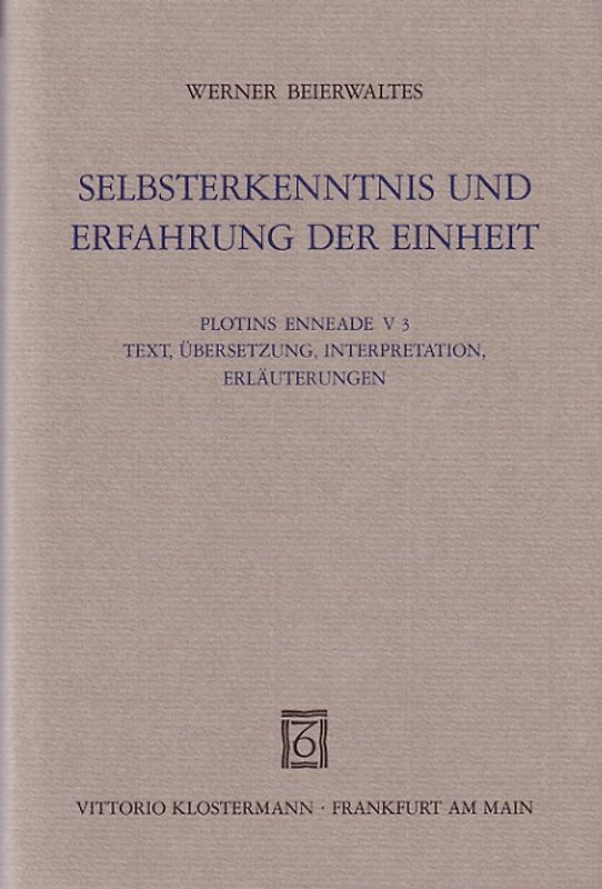 Selbsterkenntnis und Erfahrung der Einheit