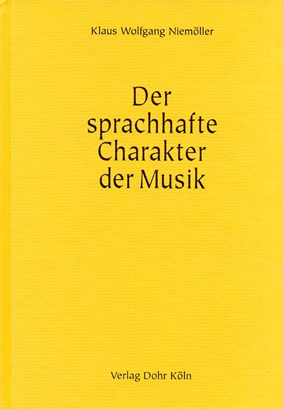 Der sprachhafte Charakter der Musik