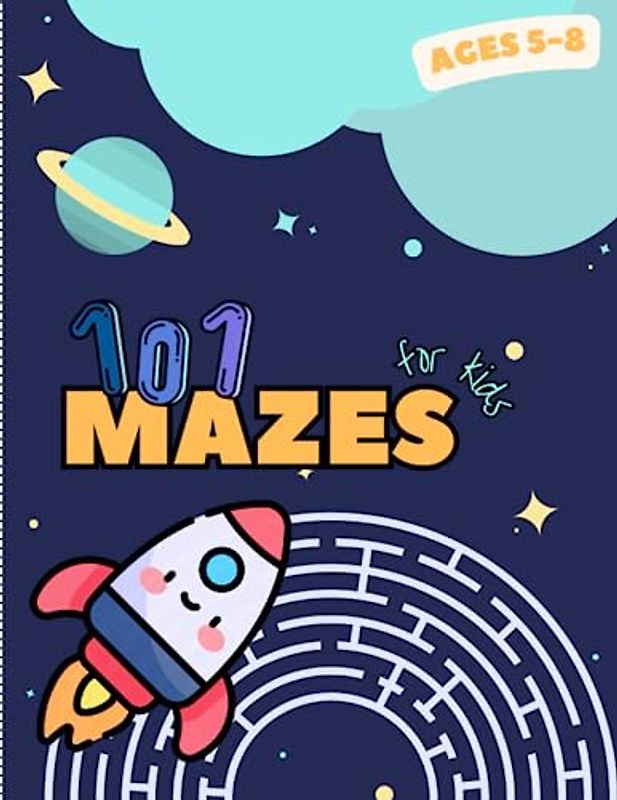 Exciting 101 Picture Mazes For Kids Ages 5-8: Activity Book with vocabulary words
