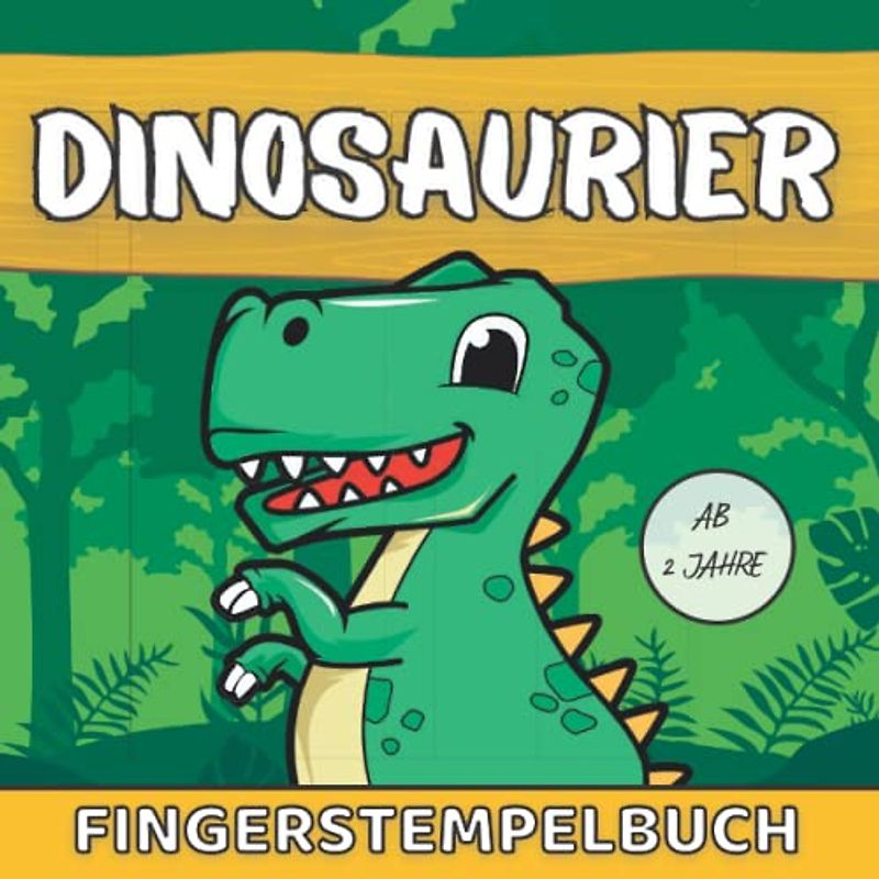 Fingerstempelbuch Dinosaurier ab 2 Jahre: Fingerstempeln für Kleine Künstler - Fingerstempel Dino und Kritzelbuch ab 1 Jahr - Finger Stempeln Buch, Punktmarker Malbuch und Bastelbuch ab 2 Jahre