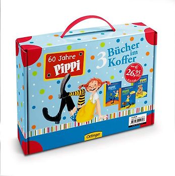 Farbige Pippi-Ausgaben im Spielkoffer