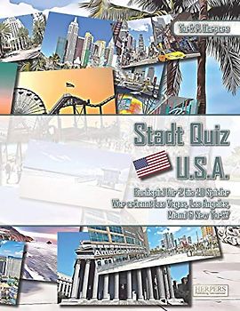 Stadt Quiz U.S.A. | Buchspiel für 2 bis 20 Spieler | Wer erkennt Las Vegas, Los Angeles, Miami & New York?