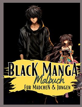 Black Manga Malbuch.