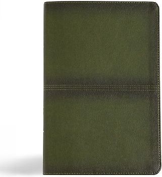 CSB Men's Daily Bible, Olive Leathertouch, Indexed