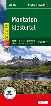 freytag & berndt Wanderkarte WK 374 Montafon, Klostertal - Silvretta 1:50.000