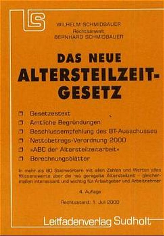 Das neue Altersteilzeitgesetz