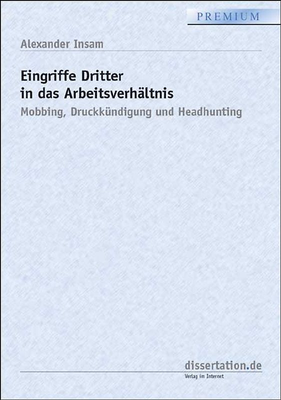 Eingriffe Dritter in das Arbeitsverhältnis