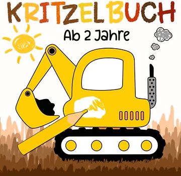 Kritzelbuch ab 2 Jahre: Erstes Malbuch Fahrzeuge mit Bagger, Traktor, Autos, Flugzeuge, Boote und mehr! - Ausmalbuch für kinder ab 2, Jungen und Mädchen
