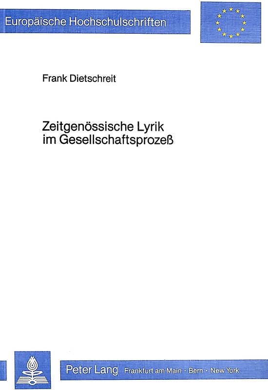Zeitgenössische Lyrik im Gesellschaftsprozess