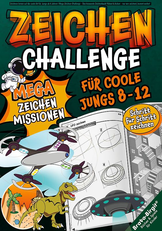 Mega-Zeichen-Challenge für coole Jungs von 8-12 Jahren