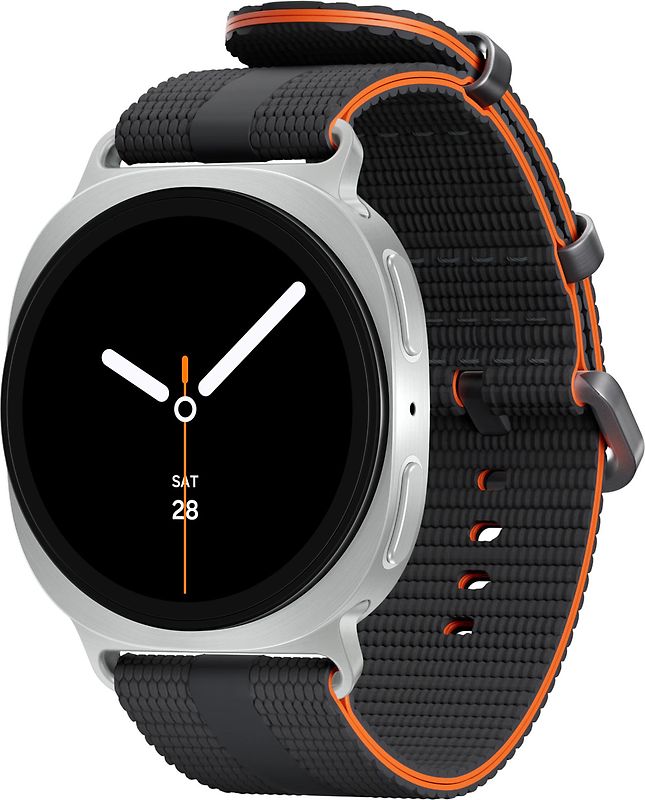 Samsung Galaxy Watch8 40 mm Boîtier aluminium argent sur Sport Chic M/L graphite [Wi-Fi]