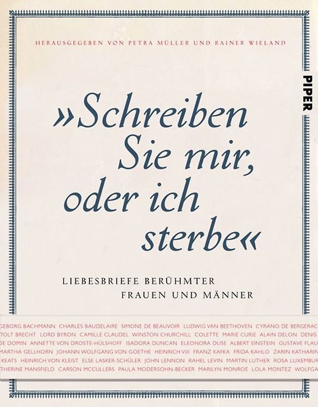 "Schreiben Sie mir, oder ich sterbe"