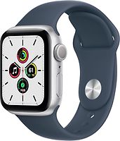 Apple Watch SE 40 mm Caja de aluminio en plata - Correa deportiva azul tempestad [Wifi]