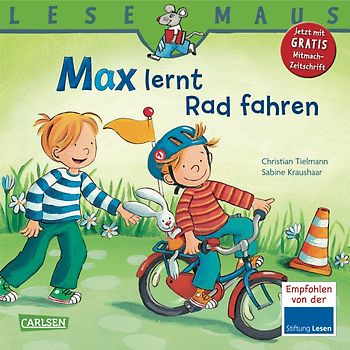 LESEMAUS 20: Max lernt Rad fahren