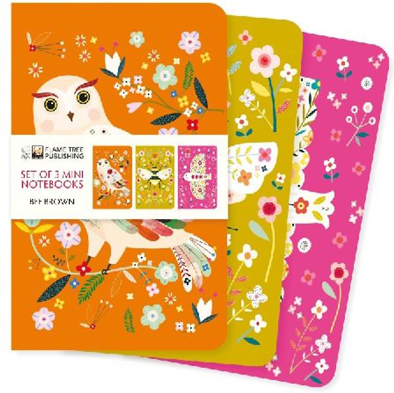Bee Brown Set of 3 Mini Notebooks