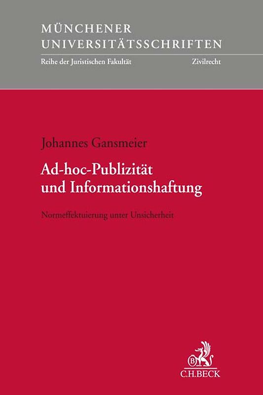 Ad-hoc-Publizität und Informationshaftung