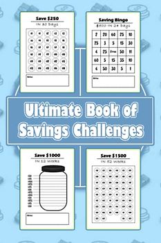 Ultimate Book of Savings Challenges: Money Saving Challenge Book comes with 120 pages and multiples challenges to motivate you to save money