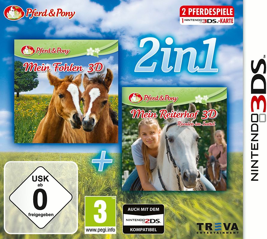 2 in 1: Mein Fohlen 3D + Mein Reiterhof 3D Rivalen Nintendo 3DS
