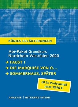 Abitur-Paket Nordrhein-Westfalen 2020. Deutsch Grundkurs - Königs Erläuterungen: