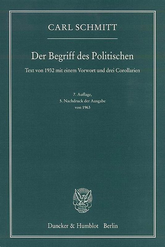 Der Begriff des Politischen.