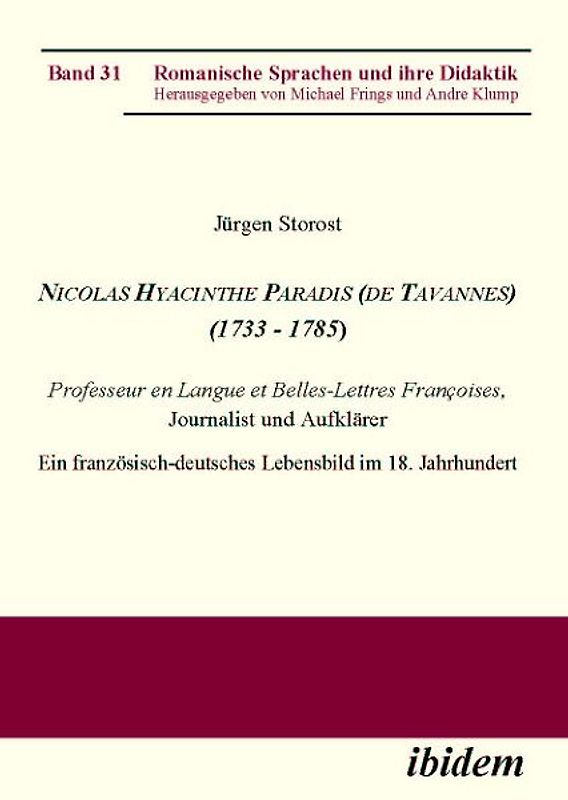 Nicolas Hyacinthe Paradis (de Tavannes) (1733 - 1785)