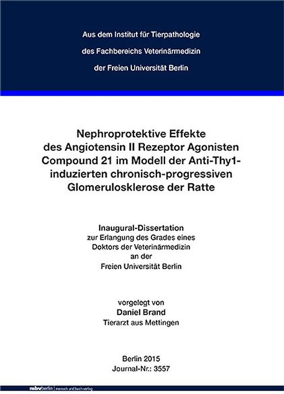 Nephroprotektive Effekte des Angiotensin II Rezeptor Agonisten Compound 21 im Modell der Anti-Thy1-induzierten chronisch-progressiven Glomerulosklerose der Ratte