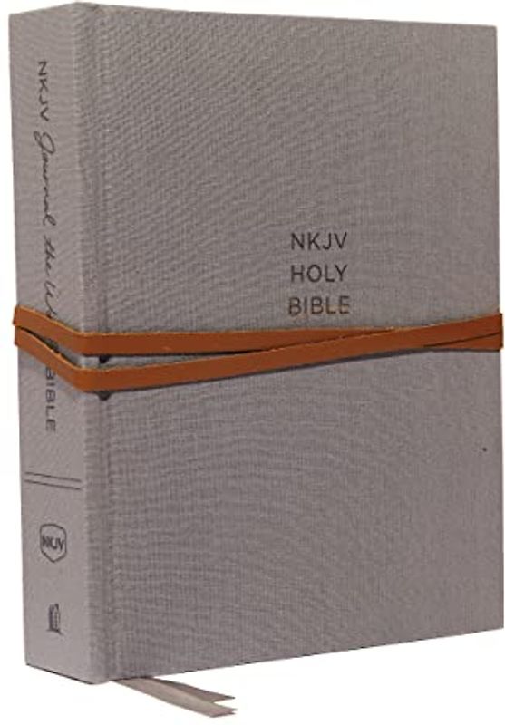 NKJV, Journal the Word Bible, Hardcover, Gray, Red Letter Edition, Comfort Print