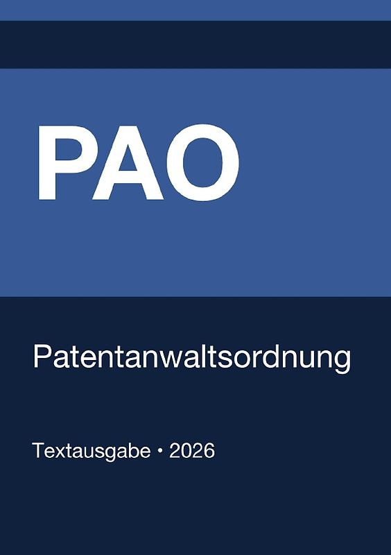 PAO - Patentanwaltsordnung (Deutschland) 2026
