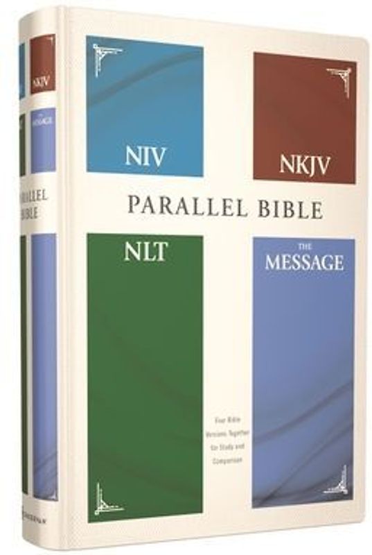 Niv, Nkjv, Nlt, the Message, (Contemporary Comparative) Parallel Bible, Hardcover